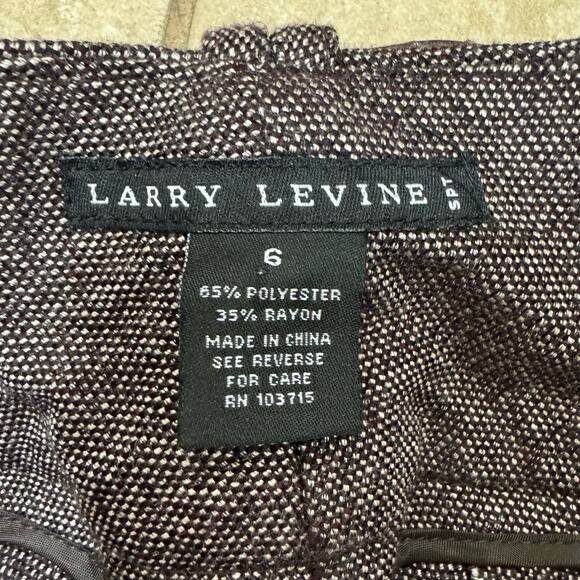Larry Levine Brown Wide Leg Trouser Pants Womens 6 Office Siren Career Work - Picture 5 of 12
